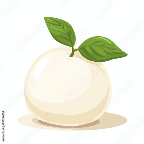 Vector illustration of fresh mozzarella icon. Fresh mozzarella vector icon for web design