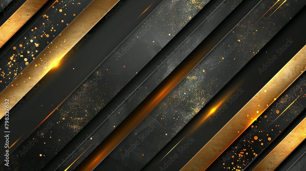 Radiant Contrast: Gold and Black Stripes Abstract Design Radiant Contrast: Gold and Black Stripes Abstract Design