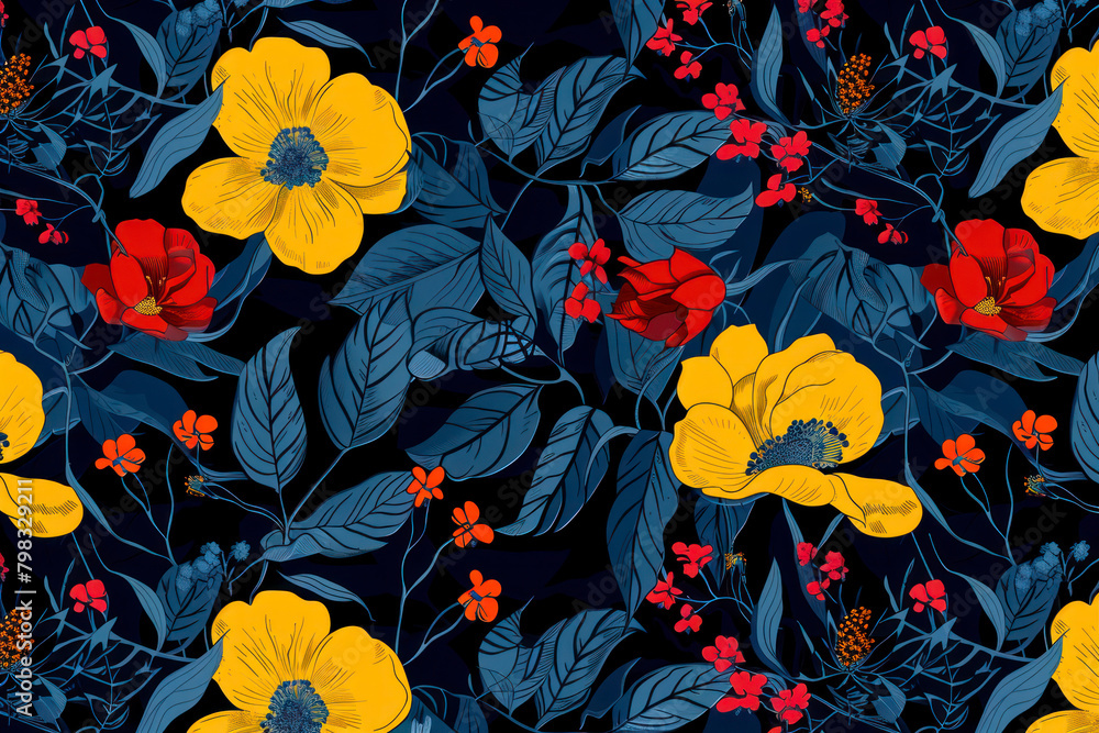 Floral pattern for apparel print. Floral pattern for apparel print.