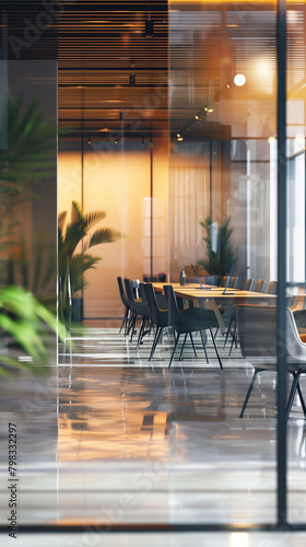 meeting room in an office building, created with generative AI technology