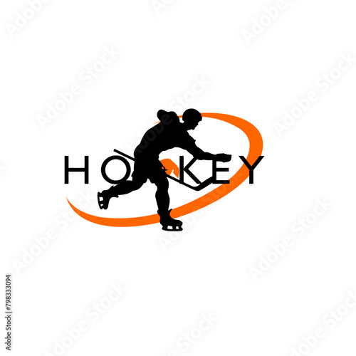 hokey logo vector template illustration design