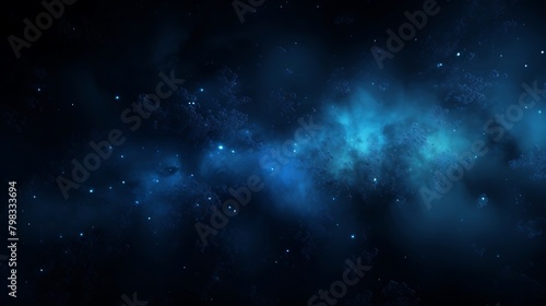 Tranquil Serenity: Blue Dust Settling Against the Night Sky's Canvas, Creating a Mesmerizing Contrast