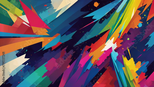 colorful abstract shape wpap background