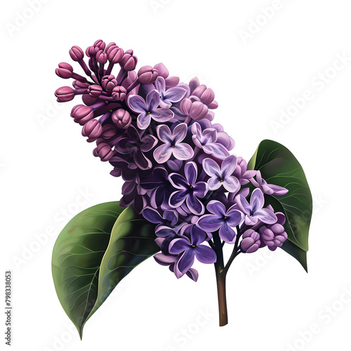 Clipart illustration a lilac on white background. Suitable for crafting and digital design projects.[A-0001]