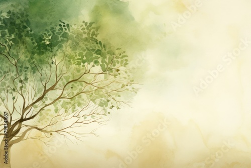 Banyan tree watercolor background backgrounds outdoors painting. © Rawpixel.com