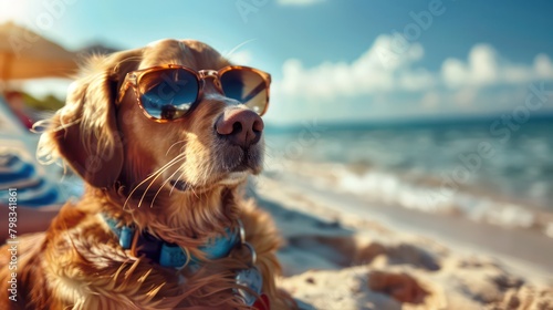 Dog enjoys a summer vacation