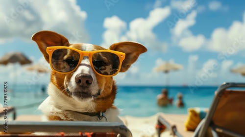 Dog enjoys a summer vacation © Ibad