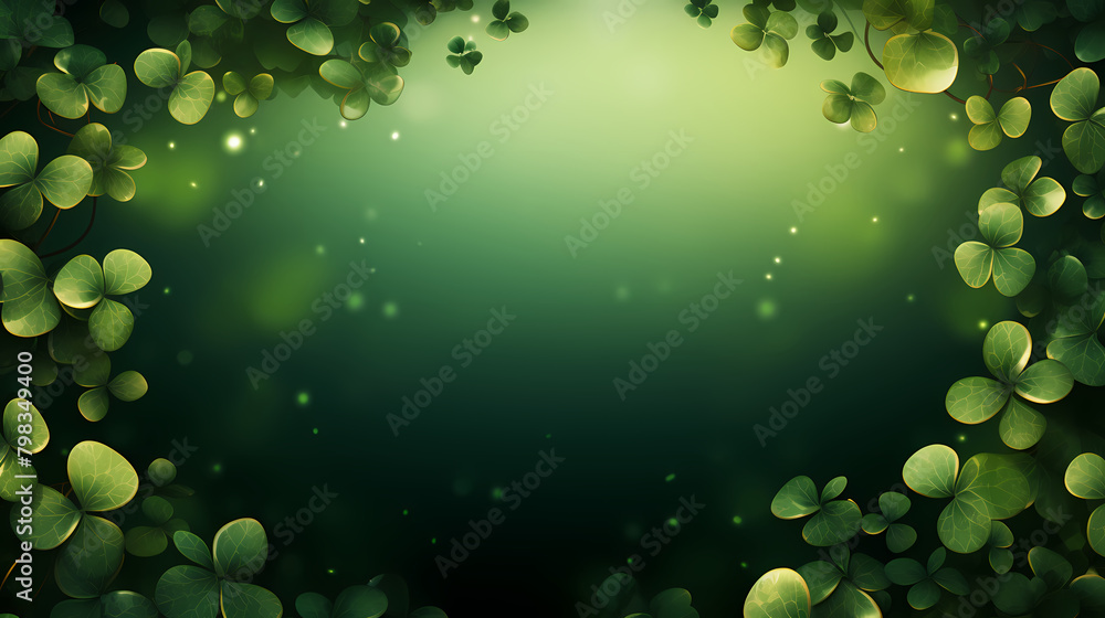 Frame with shamrock leaves, perfect for St. Patrick's Day