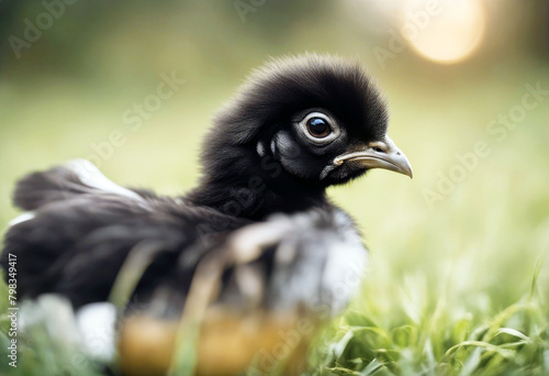  High ad space your resolution chicken baby studio image beak funny naked opened black neck copy One Chick Background Easter Spring Concept White Animal Creative ColorNaked Neck Chick Chicken Baby 