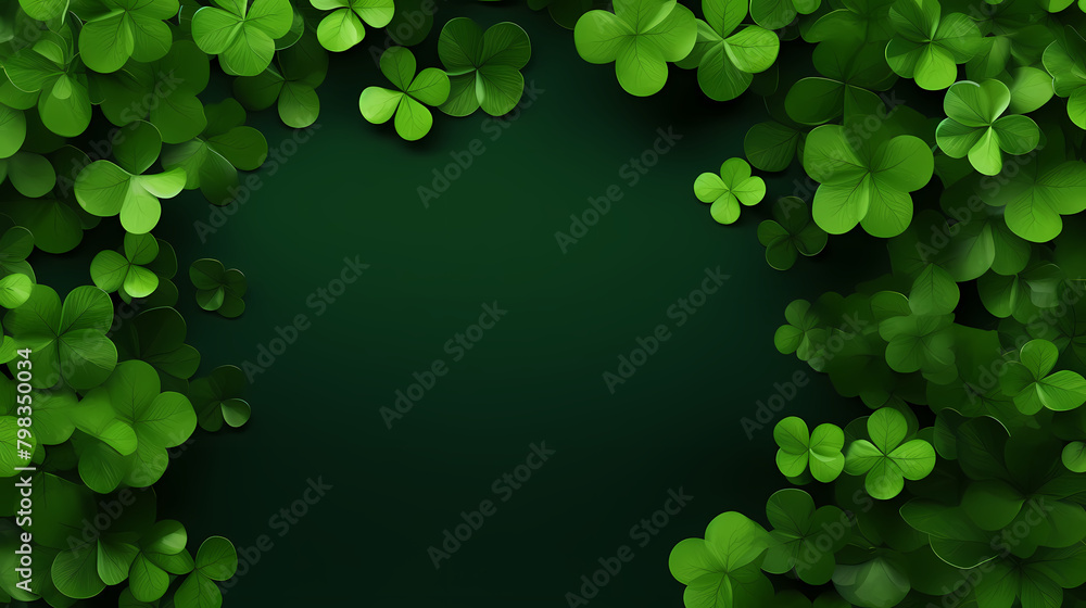 Frame with shamrock leaves, perfect for St. Patrick's Day Frame with shamrock leaves, perfect for St. Patrick's Day