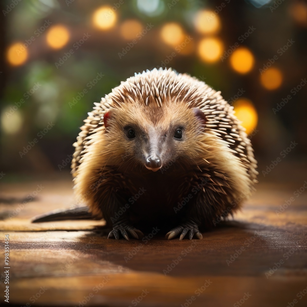 Fototapeta premium hedgehog on the ground