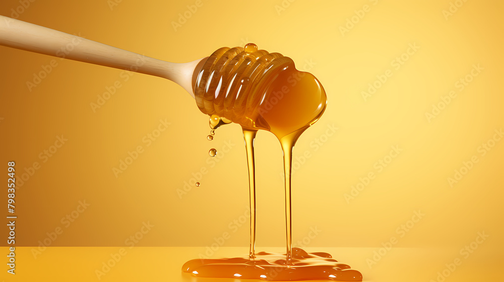 Close-up of golden honey flowing in the air Close-up of golden honey flowing in the air