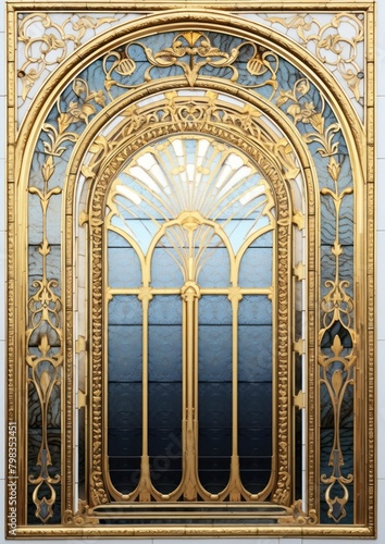 Minimal arch art nouveau architecture building glass.