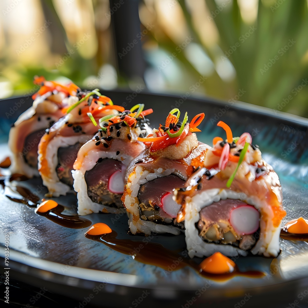 Delicious sushi, carefully arranged by top chefs. Delicious sushi, carefully arranged by top chefs.