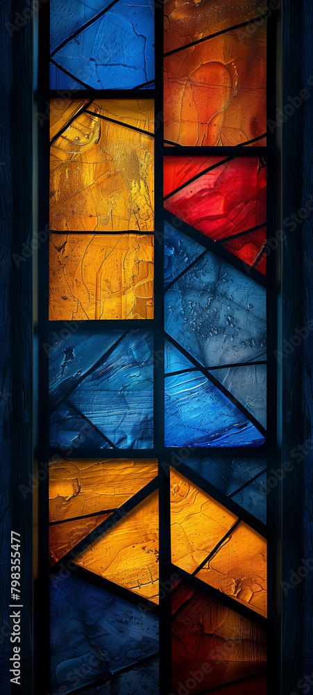 broken pattern with colorful wood material texture