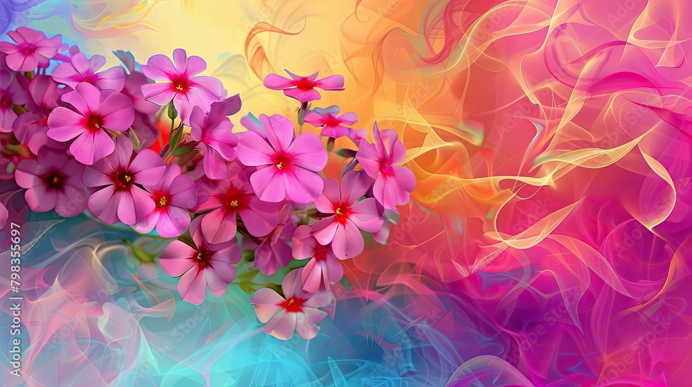 Brighten up your day with a vibrant floral display featuring an abstract arrangement of phlox flowers perfect for celebrating Mother s Day Women s Day Valentine s Day or a special birthday 