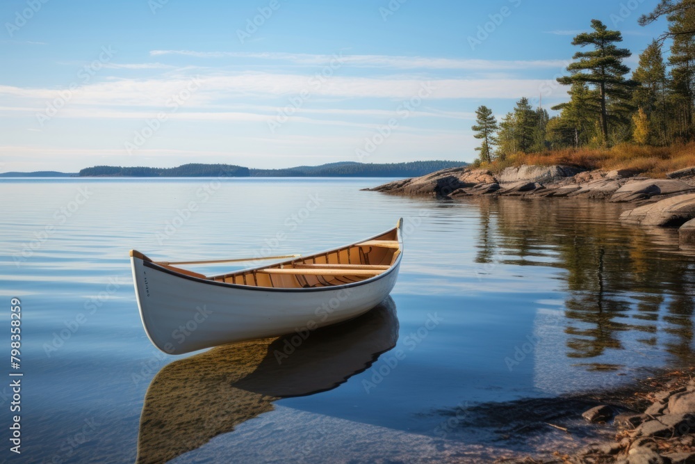 Canoe outdoors vehicle rowboat.