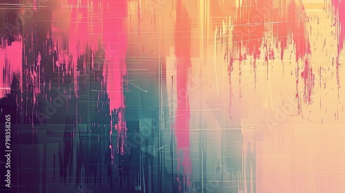 Generate gradient background with cyber or digital glitch photo