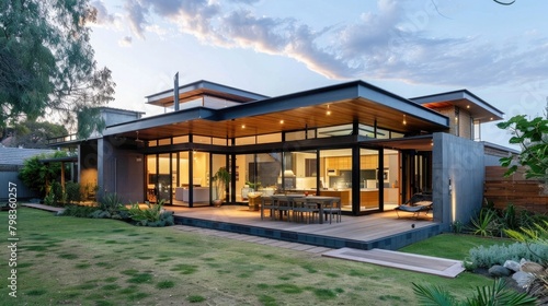 Envision a home design situated in the bayside of Melbourne, Australia, capturing the essence of coastal living photo