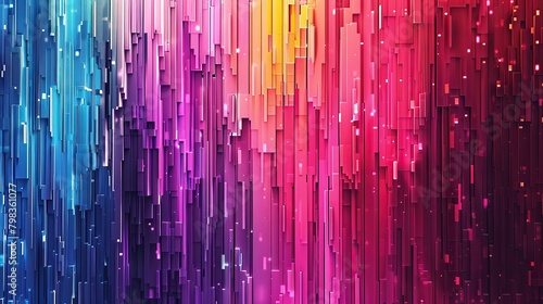 glitch noise pattern, wall paper, ultra vivid colorful, block noise  photo