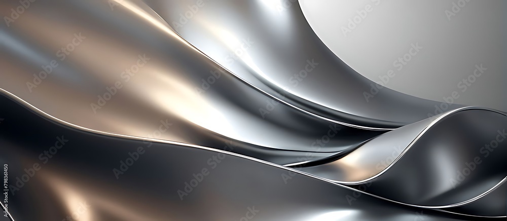 Chrome Metal Wave Background Chrome Metal Wave Background
