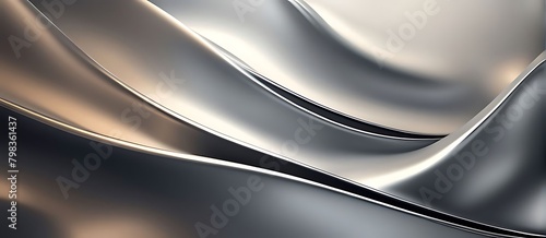  Chrome Metal Wave Background  © Land Stock