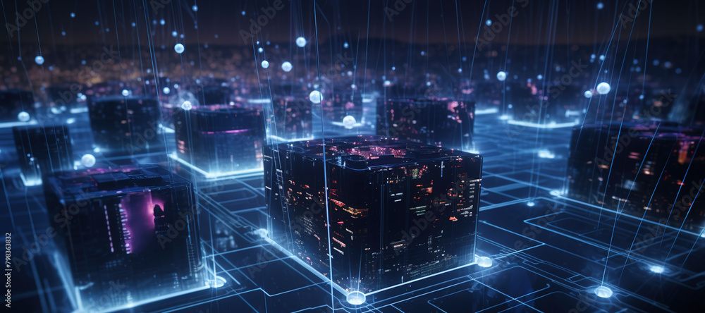 Fototapeta premium cyber network data, program 111