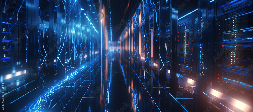 Fototapeta premium cyber network data, program 109
