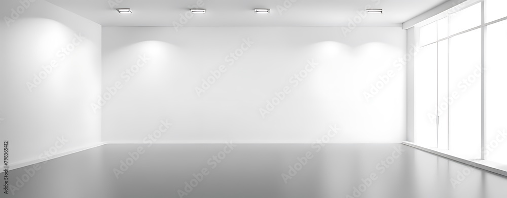 Obraz premium 3D White Interior Background 