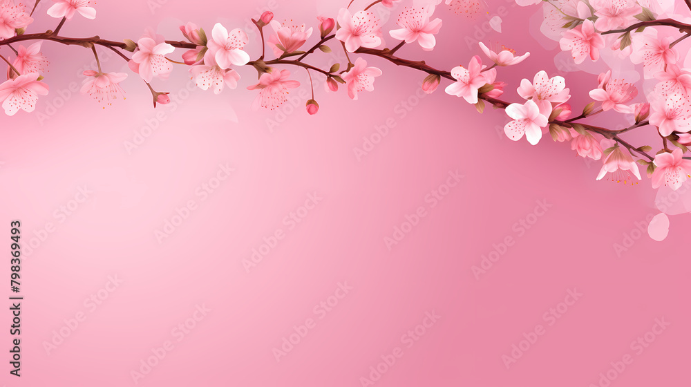 Fototapeta premium Beautiful pink cherry blossoms