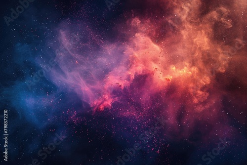 Cosmic Nebula Clouds in Deep Space. photo
