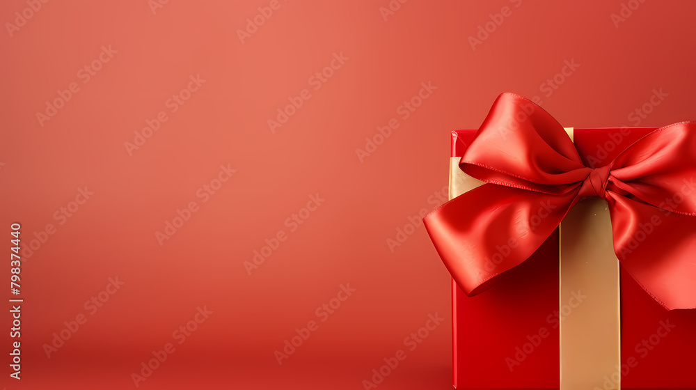Bow on red background Bow on red background