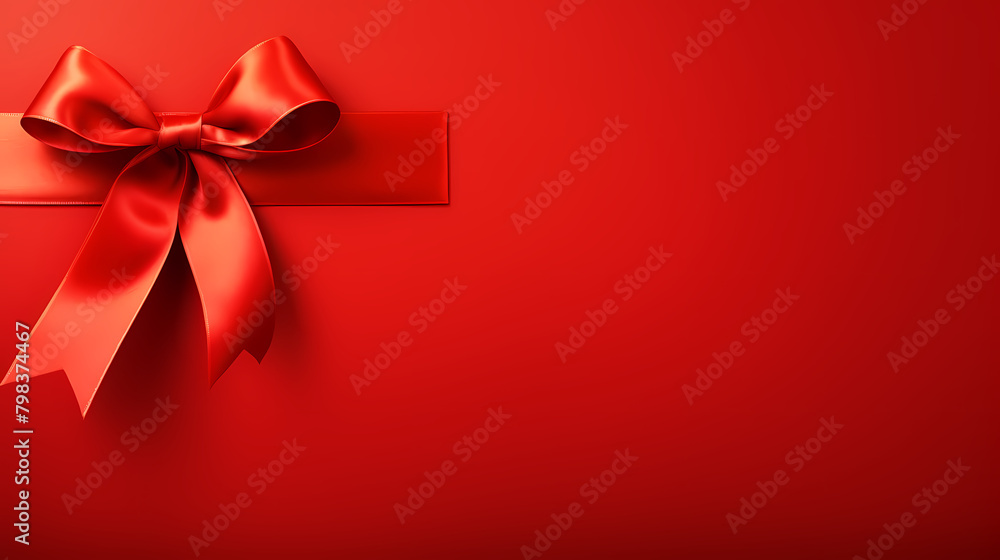 Bow on red background Bow on red background