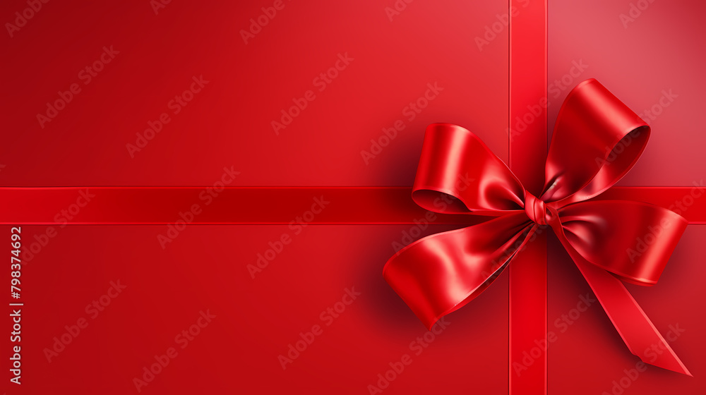 Bow on red background Bow on red background