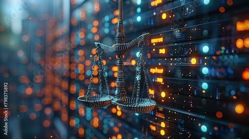 Modern Jurisprudence: Digital Law Scales in Data Center Context photo