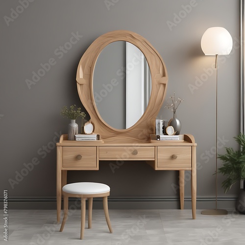 modern bathroom interior Wooden Dressing Table