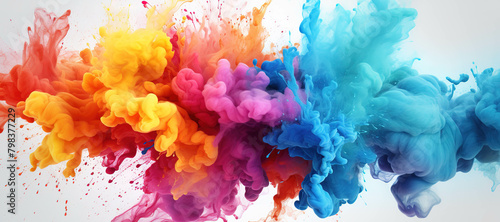 colorful watercolor ink splashes, paint 322