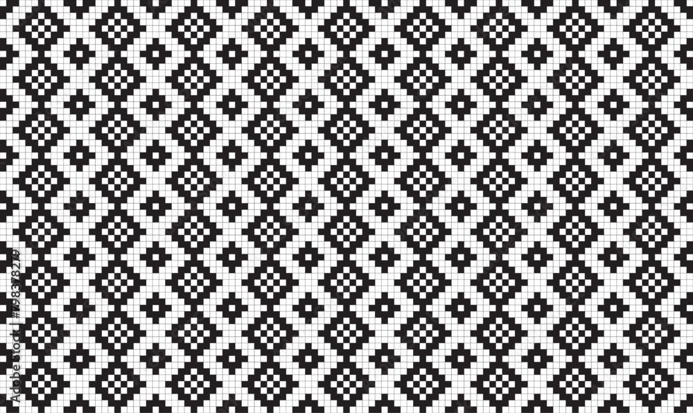 Vector cross stitch ornament pattern background Vector cross stitch ornament pattern background