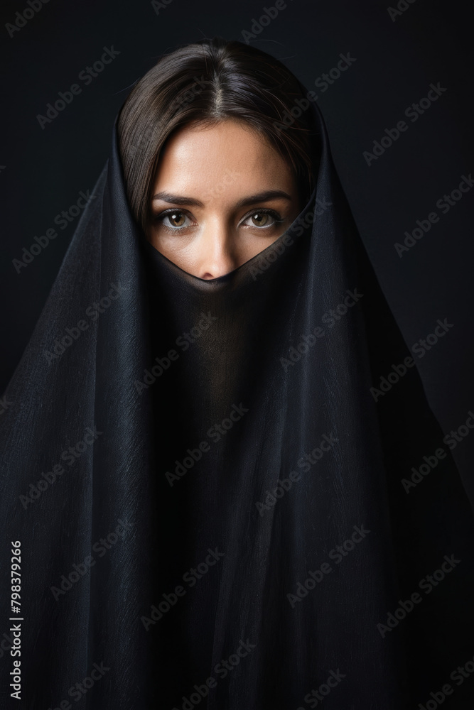 portrait of a woman in a veil portrait of a woman in a veil