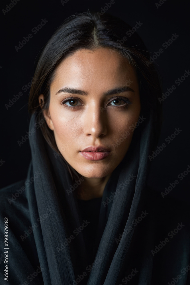 portrait of a woman in a veil portrait of a woman in a veil