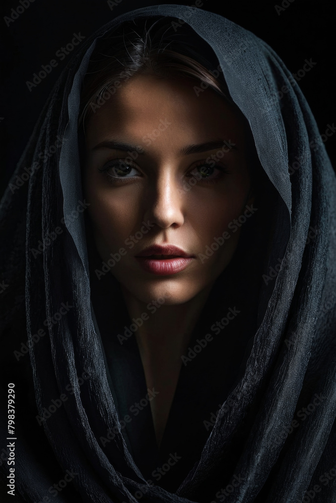 portrait of a woman in a veil portrait of a woman in a veil