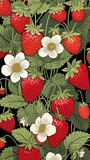 Strawberries strawberry pattern nature.