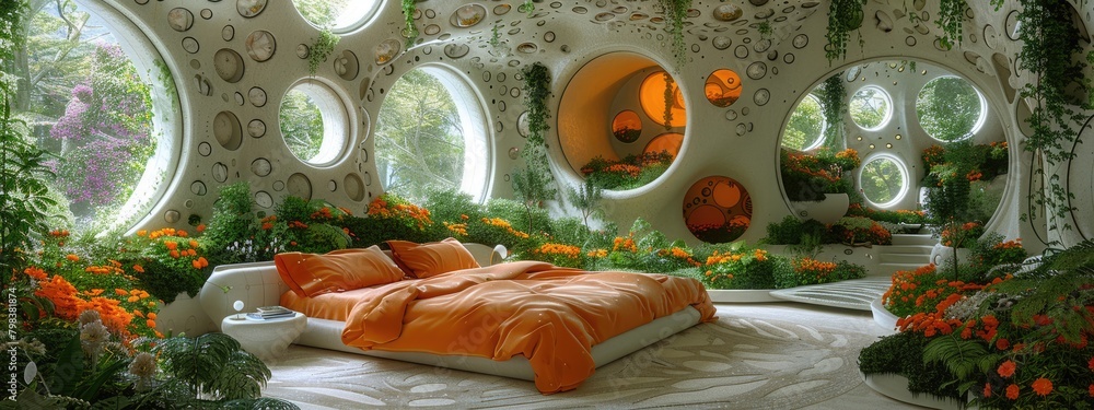 Modern futuristic art nouveau bedroom decor, fusion of timeless elegance and avant-garde design, transforming your sleeping space into a stylish sanctuary that reflects both tradition and innovation Modern futuristic art nouveau bedroom decor, fusion of timeless elegance and avant-garde design, transforming your sleeping space into a stylish sanctuary that reflects both tradition and innovation