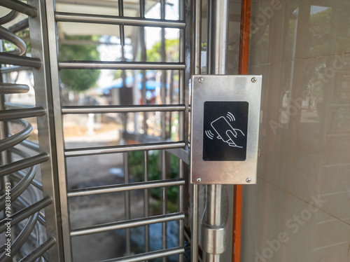 For access control doors, you must use an ID card or badge to enter the area © Muhammad