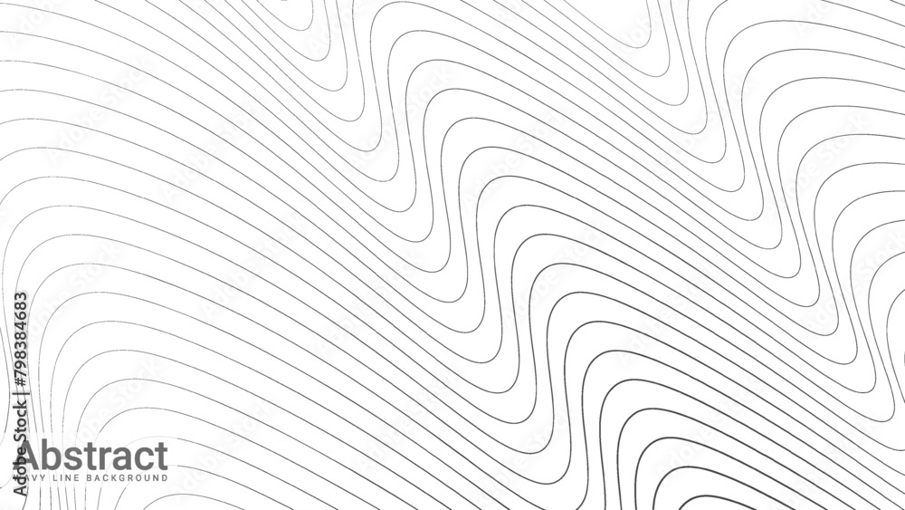 Abstract wavy line background with white clean space. Business bright background elegant and luxury