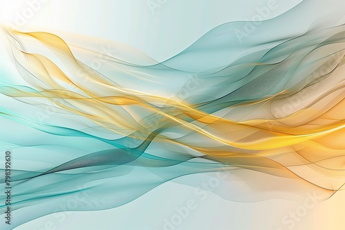 Golden Serenity: Abstract Gradient of Warm Gold and Cool Blue - Luxury Silky Grain Background with Vibrant Velvet Noise Touches