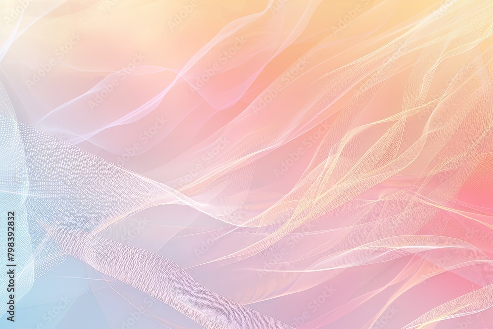 Pastel Summer Glow: Abstract Gradient with Ethereal Noise Detail & Retro Mesh Pattern