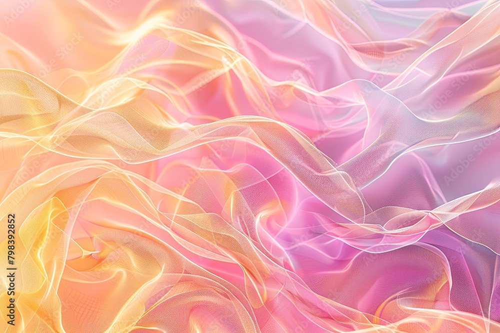 Obraz premium Pastel Gradient Harmony: Retro Mesh Pattern with Summer Light