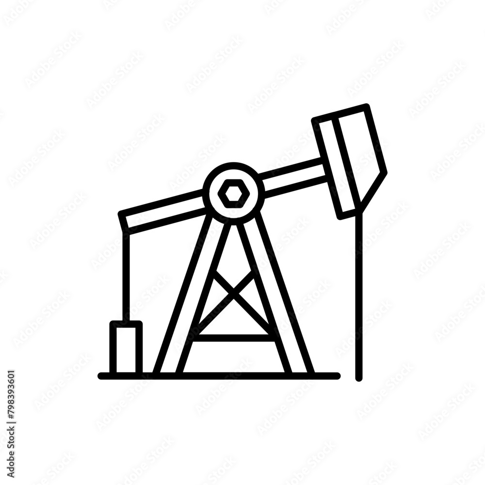 Obraz premium Oil refinery outline icons, minimalist vector illustration ,simple transparent graphic element .Isolated on white background