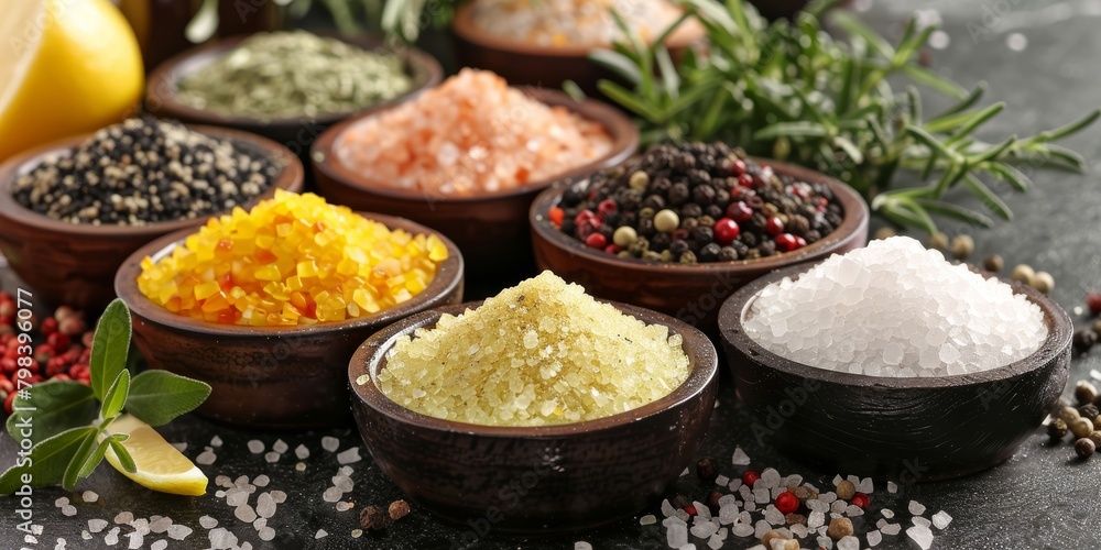 traditional table salt with alternative seasonings suitable for a low-sodium diet, such as herbs, spices, and lemon juice traditional table salt with alternative seasonings suitable for a low-sodium diet, such as herbs, spices, and lemon juice